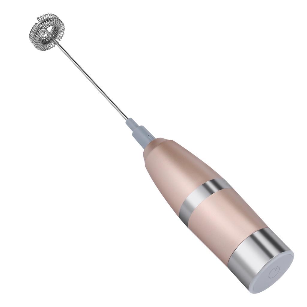 Durable Stainless Steel Drink Mixer With Double Spring Spiral Whisk Milk Frother