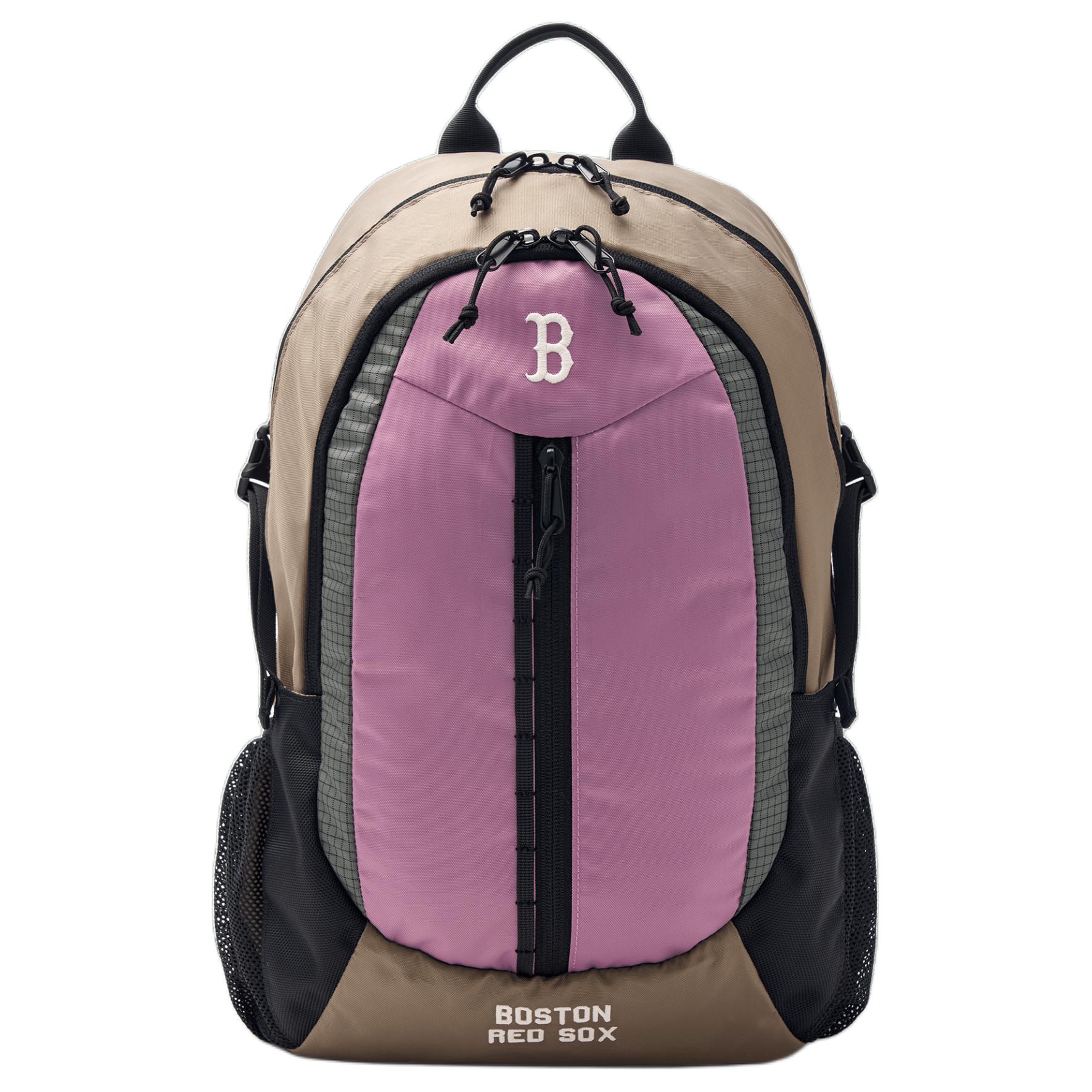 MLB Gopcore Boston Red Sox Brand Logo Fashion Casual Polyester Backpack Regular Unisex Couple Color Block Unisex backpack 3ABKB025N-43PKP Multicolor