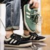 Men’s Sports Shoes Casual Street Style Green Sneakers Students Black Skateboard Shoes Plus Size