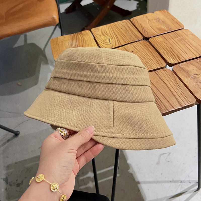 Autumn and Winter Literary and Leisure Bucket Hat, Sunscreen Visor, Front Length and Rear Short Hat Can Be Folded