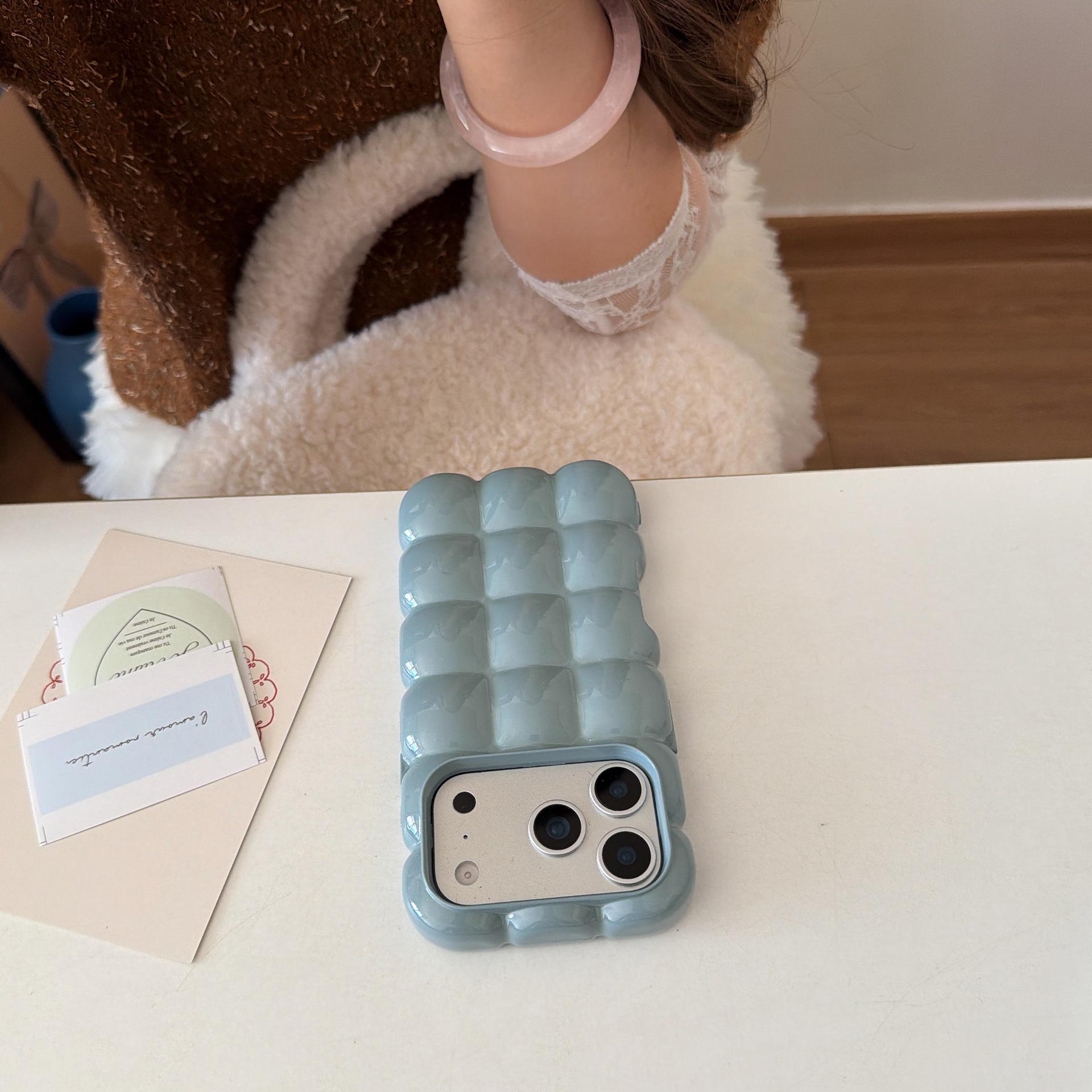 

Niche Electroplated Solid Color Bubble Case for iPhone 16/17 Pro Max and New iPhone 14/15 16Pro Max