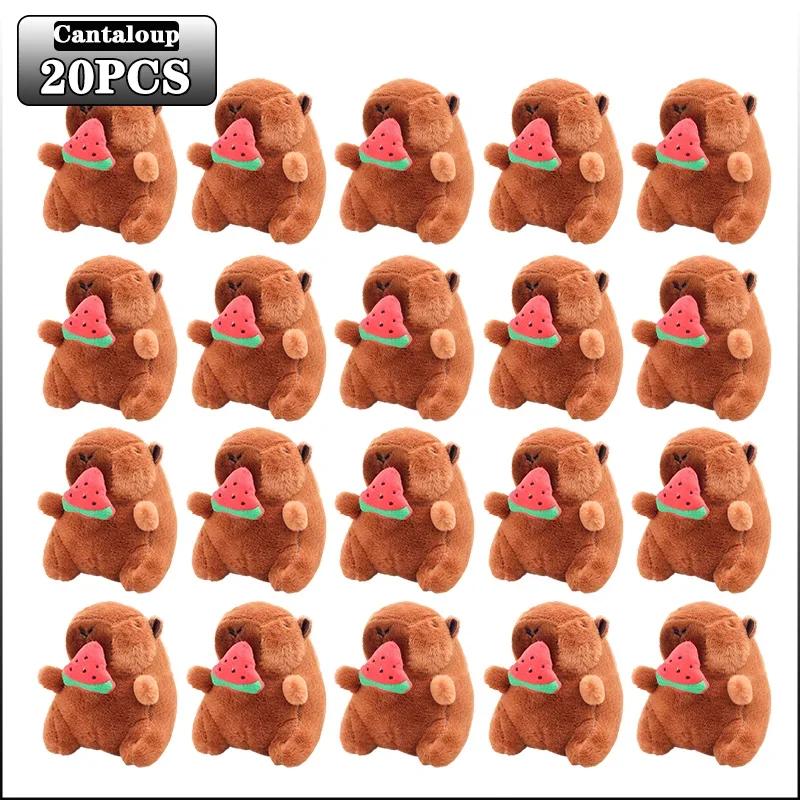 20pcs Photo Props Baby Photography Capybara Pendant Cute Cartoon Animal Keychain with Bee Wings Dolphin Design for Newborn Shoot