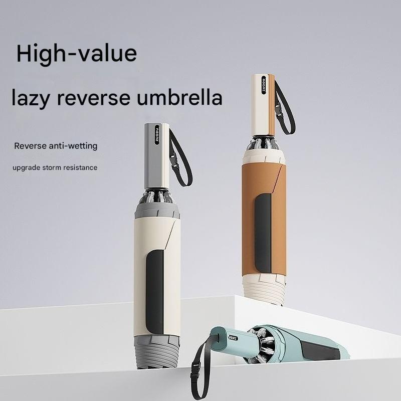 High-end Fully Automatic Tri-fold Umbrella Enlarged Thickened Reinforced Rainproof Men's Business Car-mounted Special Umbrella
