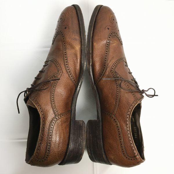 FLORSHEIM Royal Imperial Full Brogue Wingtip Shoes Brown size 9.5B 26.5-27.5 Men's(USED)