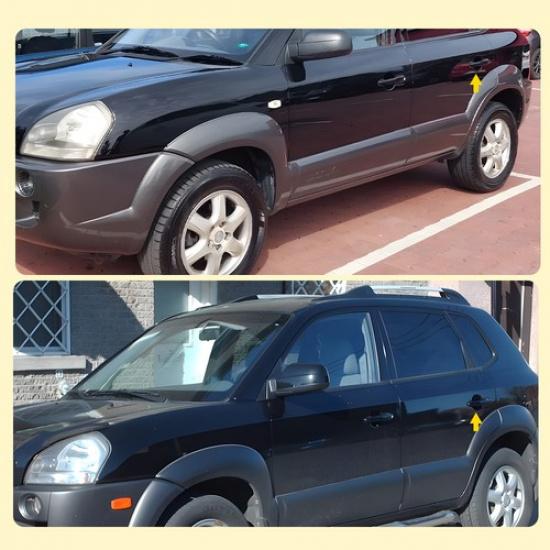 Rear Driver Side Smooth Black Exterior Door Handle for Hyundai Tucson 2005-2009