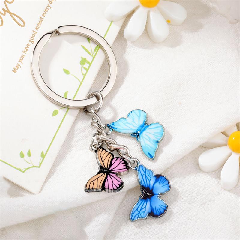Butterfly keychains Fashion Pendant Creative Full Diamond Alloy Keychain Bag For