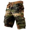 Men's Independence Day Printed Multi Pocket Workwear Shorts