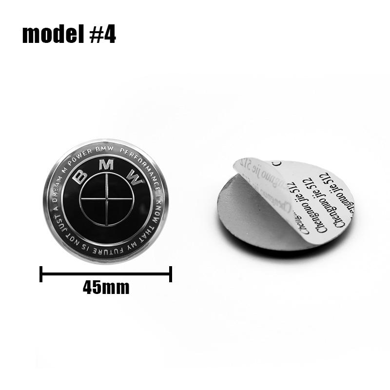 1 Stück 45mm 47mm Auto Lenkrad Dekoration Abzeichen Aufkleber Logo Zubehör Für BMW E46 E90 E60 F30 F10 E39 E36 F20 E87 E90 E70
