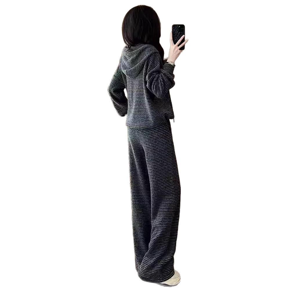 2026 Trendy Hooded Sweatshirt & Wide-Leg Pants Sports Set