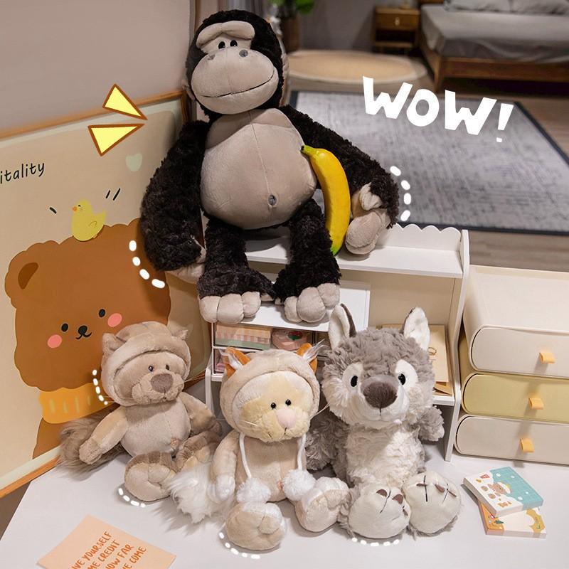 Cross-Border Fox Raccoon Plush Toy - Realistic Sloth Doll Birthday Gift