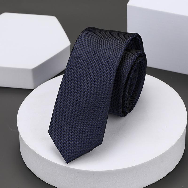 Korean Version Of Casual 5Cm Men'S And Women'S Business Dress Groom Wedding Stripe Hand Play Work Narrow Lazy Solid Color Tie