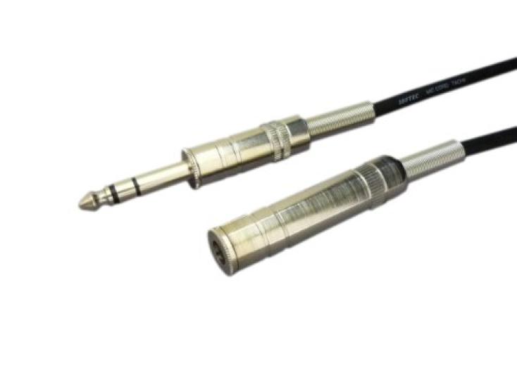 

6.3mm Stereo Extension Cord, 30m, Metal