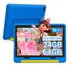 Tablet per Bambini Android 16, 10,1 Pollici, 24GB+64GB, WiFi 6, 6000mAh, Custodia Antiurto
