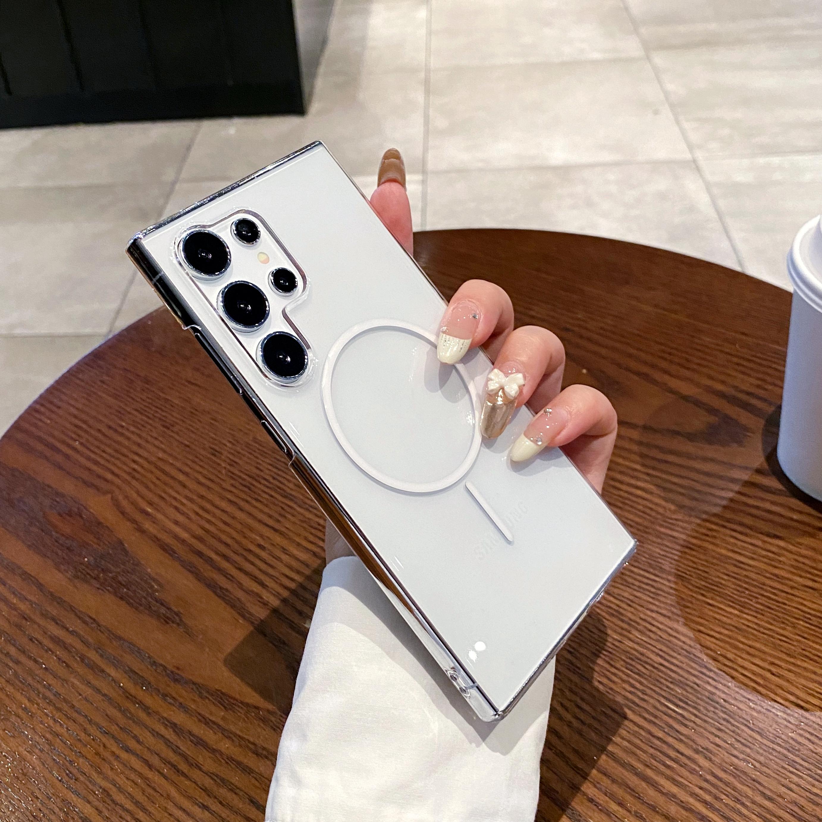 

Прозорий Жорсткий Пластик Ультратонкий Для Magsafe Чохол для Samsung Galaxy S25 S24 Plus Ultra S24FE Кристалічний Ударостійкий Магнітний Чохол For Samsung S25