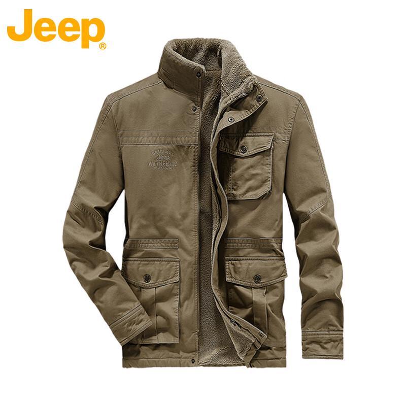 Jeep Men's Autumn Winter Workwear Cotton Jacket