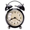 Charmoon Analog Alarm Loud Continuous Second with Antique Style Clock, Bell, Hand, Silent, Light, (Black)