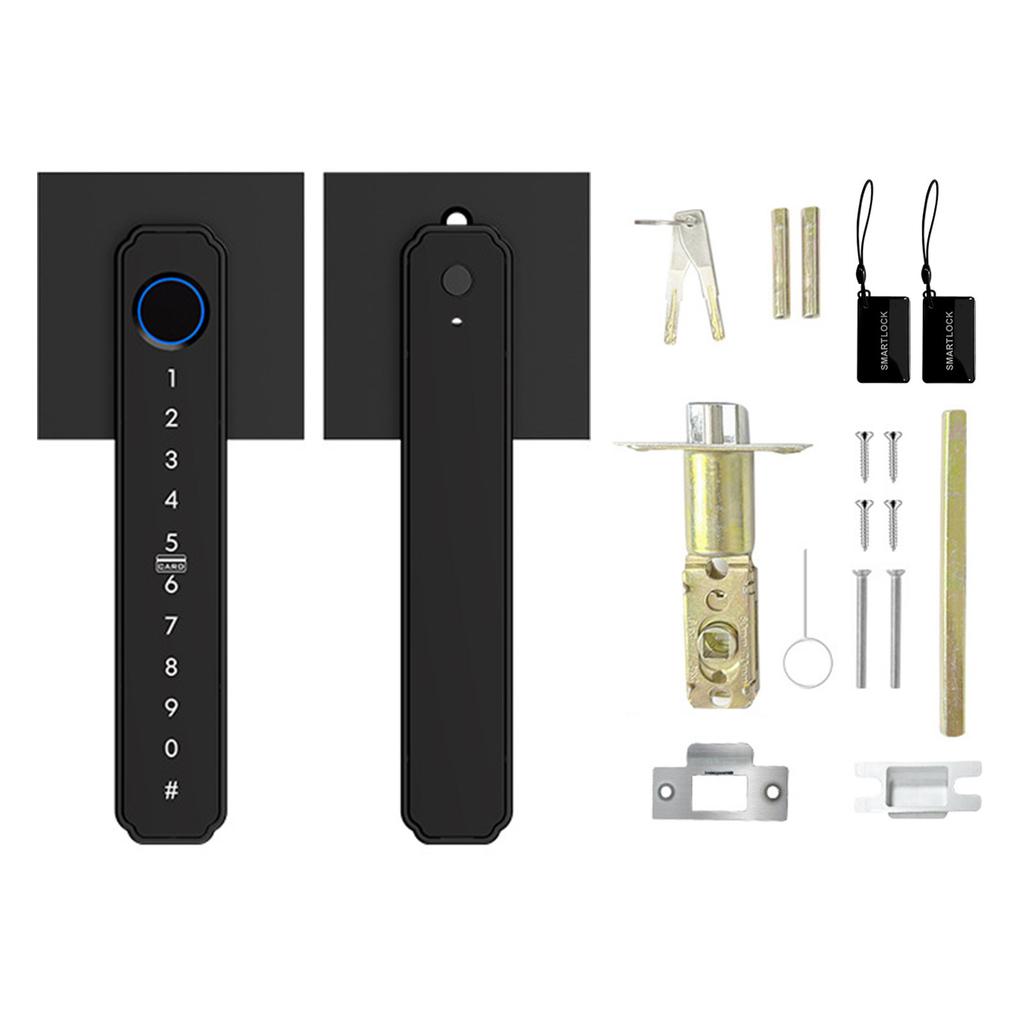 Smart Fingerprint   5 in 1 Keyless Entry Biometric Lock with APP Control Password Keypad IC Card Auto Lock for   Apartment