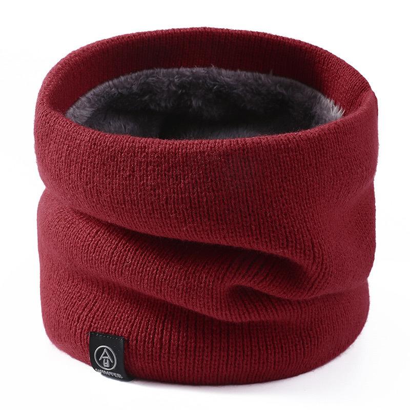 Winter warm scarf men's fashion solid color scarf women's pullover thickened autumn and winter outdoor neck cover