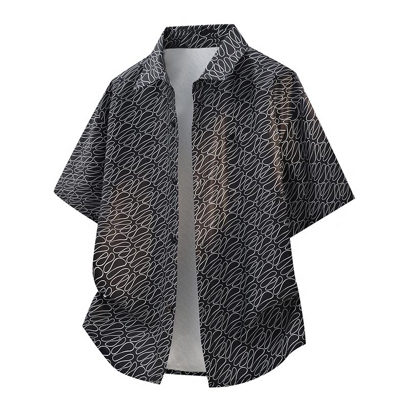 

Summer Plus Size Collar Lined Shirt, Outdoor Lightweight, Breathable and Loose Shirt 2XL