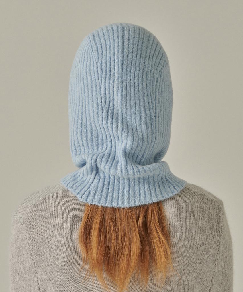 MUSINSA STANDARD WOMAN Women'S Soft Boucle Knit Balaclava [Sky Blue]