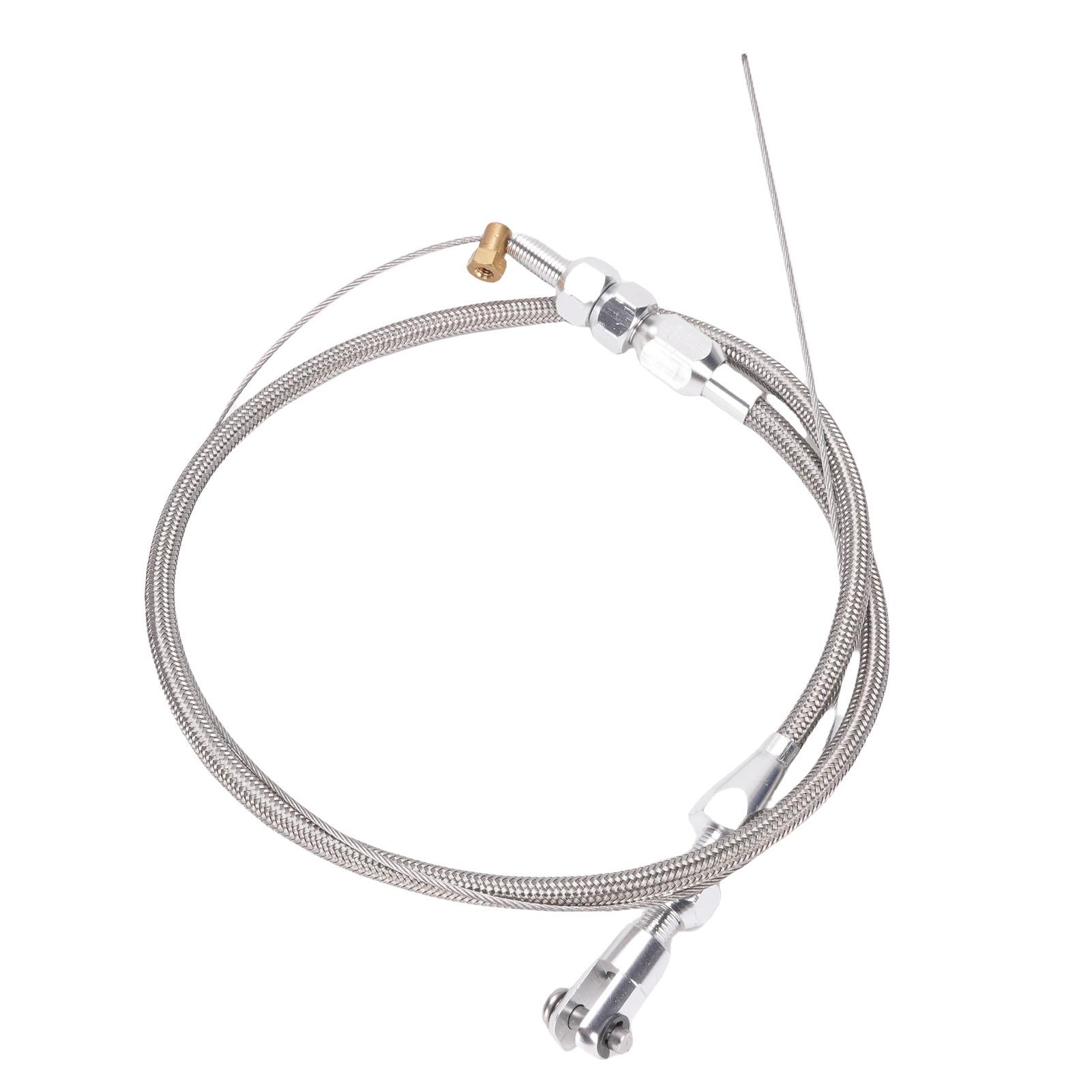 

Трос газа из нержавеющей стали регулируемый высокопрочный устойчивый к ржавчине универсальный подходит для большинства педалей акселератора 24-inch