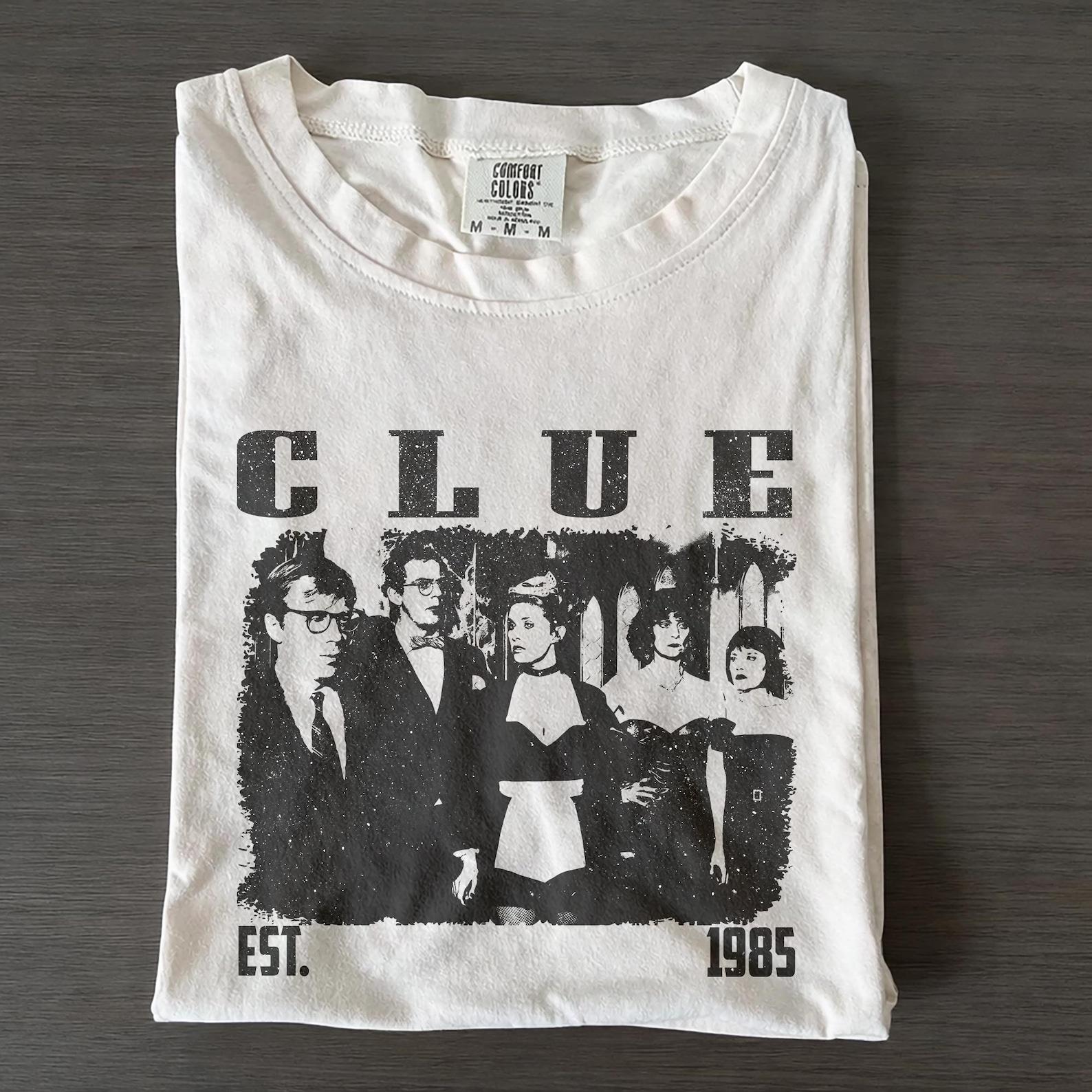 Clue Movie Comfort Colors T shirt, Retro 80s Film Graphic Tee S