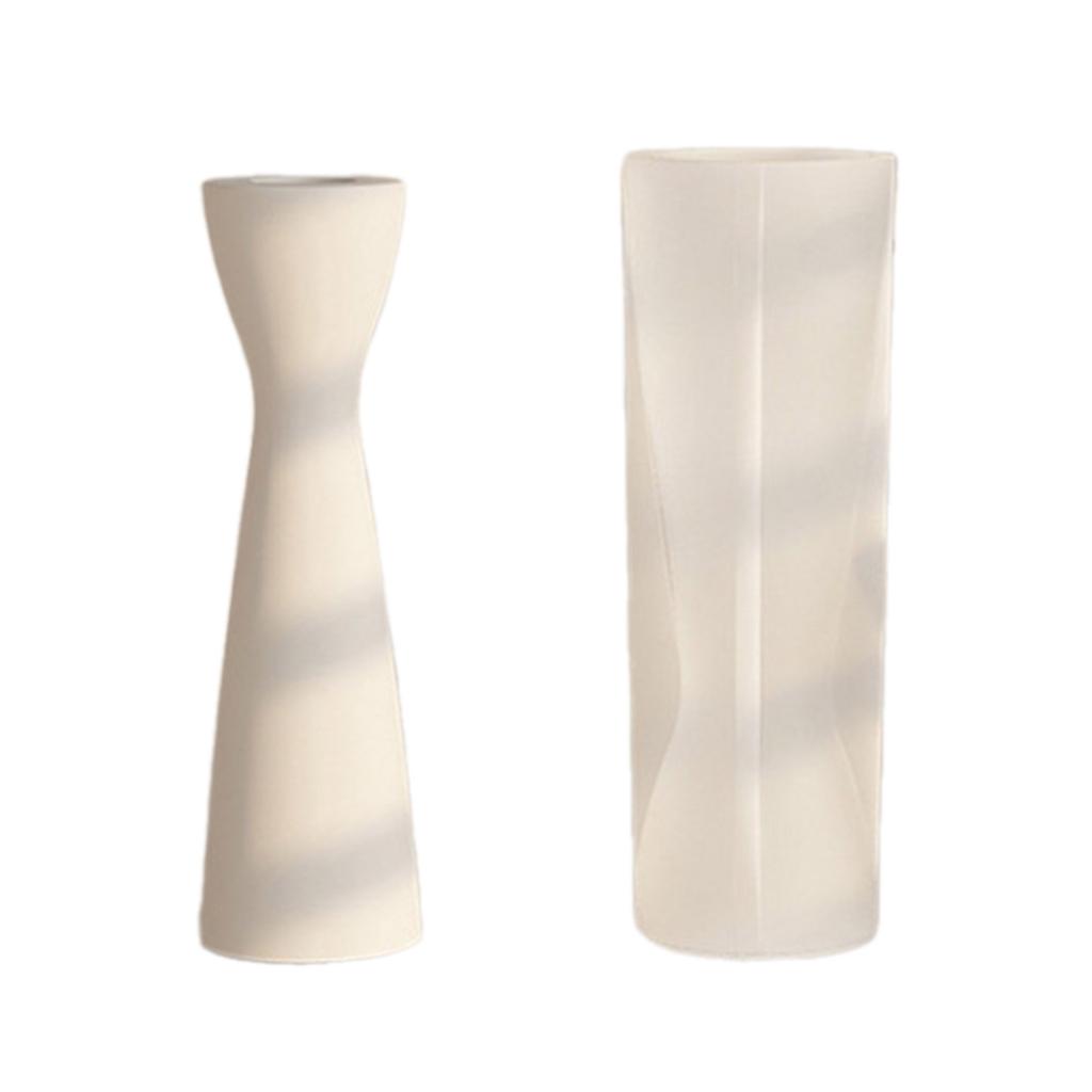 Epoxy Resin Mold Handmade Candle Holder Silicone Mould Geometric Candlestick Mold DIY Plaster Crafts Table Ornament