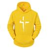 Faith Cross Print Men's Long Sleeved Fashionable Autumn/Winter Hoodie Pullover Design Casual Sportswear Street Outdoor Clothing