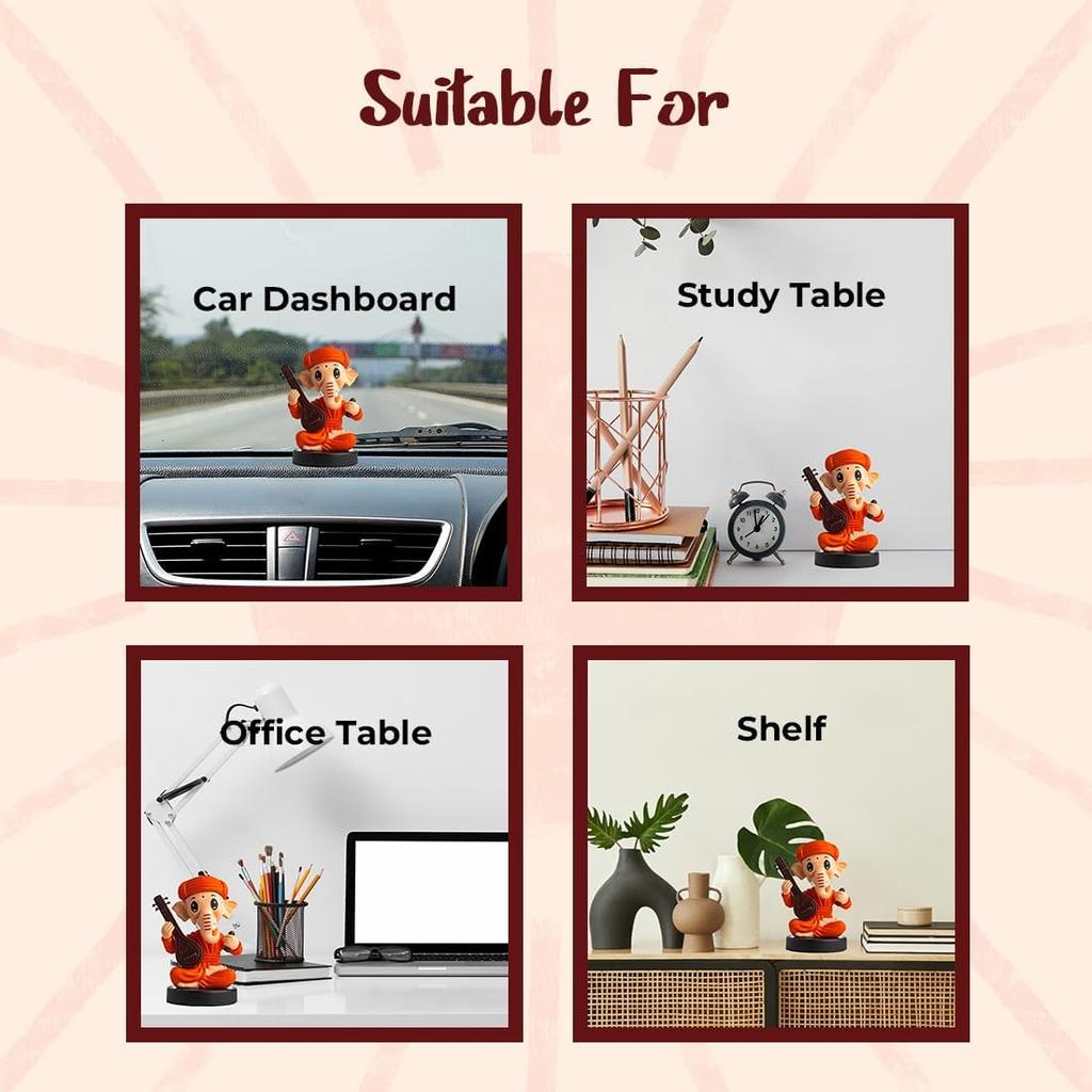 BUDDYZ Bobblehead Sitting Ganeshji