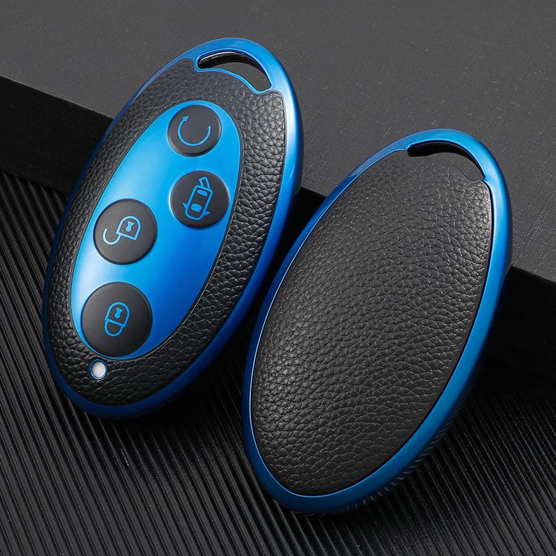 

Premium Leather BYD Yuan Car Key Case for S7, Song Plus DMi, Qin Pro - Unisex PE Bag