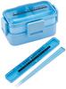 Skater 2-tiered lunch box, 600ml, for women, made in Japan, with a dome-shaped lid for easy packing, dishwasher and microwave safe, see-through