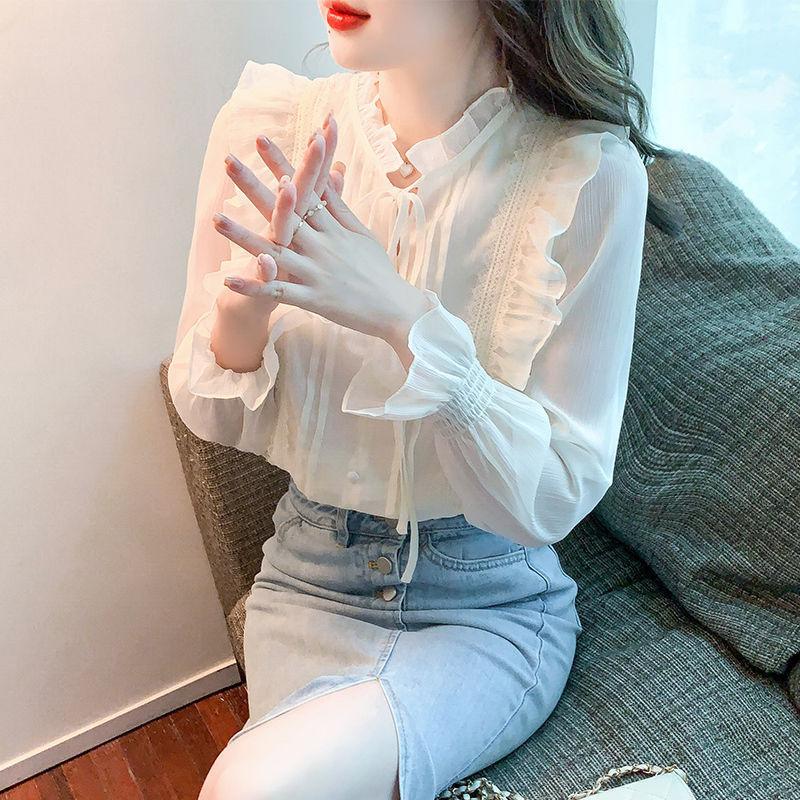 2026 Spring and Autumn New Elegant Chiffon Women's Shirt Fashionable Long Sleeve Top