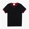 Courage 125jtS017 JS0203 B087 Logo ContraSt Women S Short Sleeve Tee