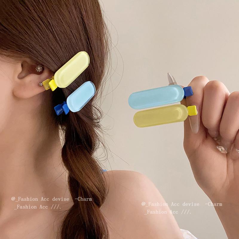 

Dopamine Oval Hair Clip: Sweet, Girly, Light Luxury Accessory for Women