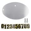 DIY Universelles Motorrad-Kennzeichen Aluminium Kundenspezifisches Ovales Nummernschild