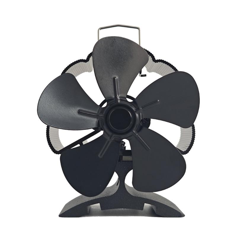 

Aluminum 5 Leaves Heat Powered Fireplaces Stove Fan for Wood Burning Circulating Warm Fireplaces Fan Heat Powered Fan 1