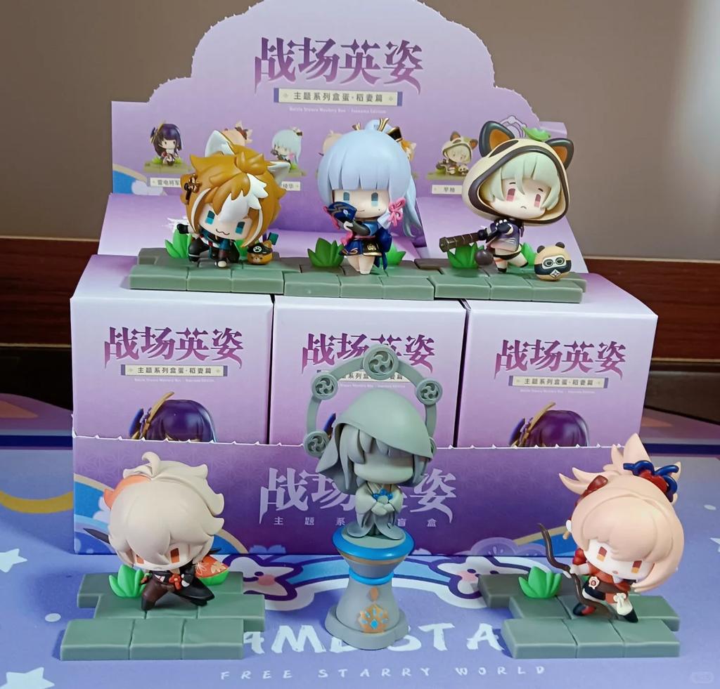 New Genshin Impact Battle Stance Capsule Toys Series Blind Box Liyue Edition Anime Figure Model Set Collectible Decor Gifts