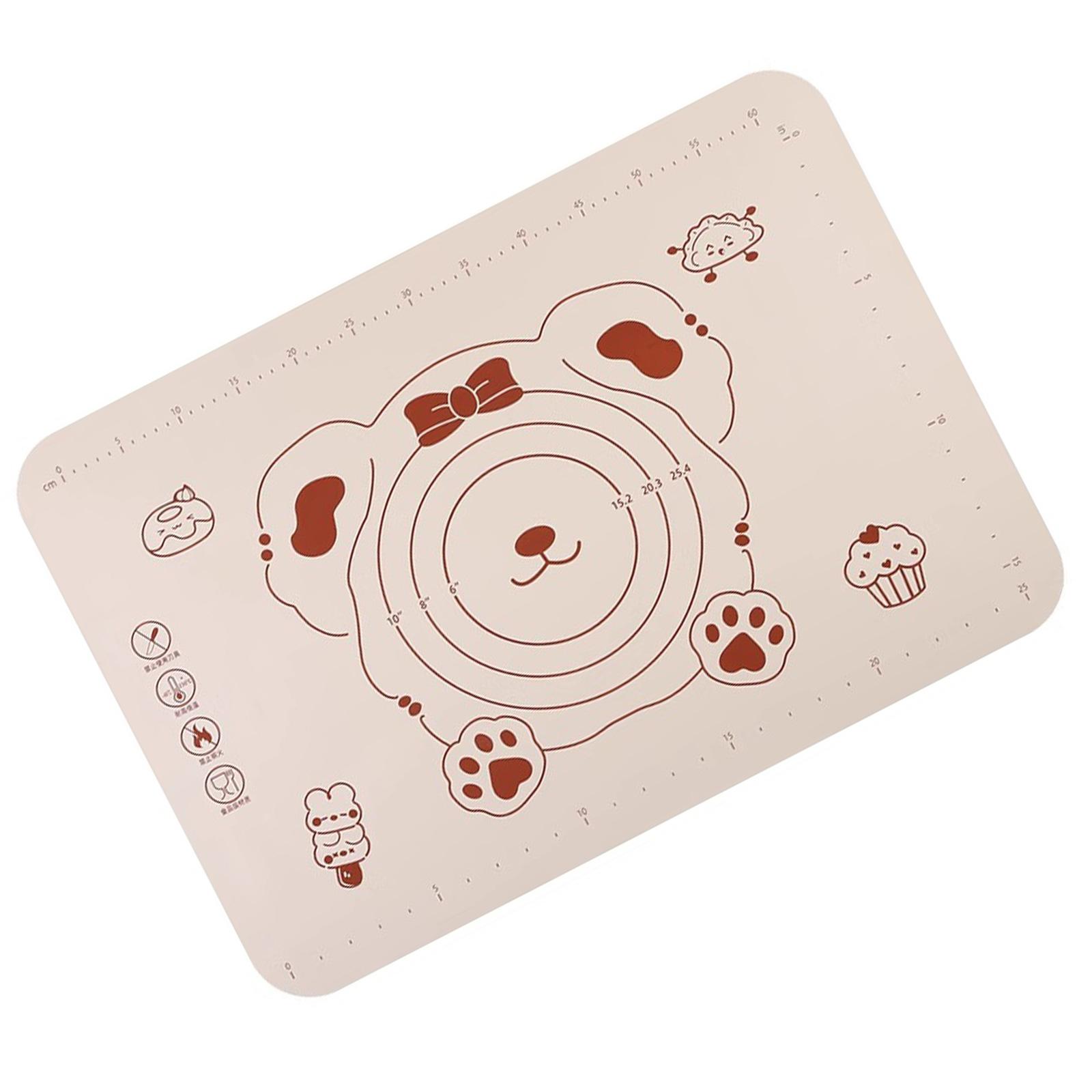 

Большой силиконовый коврик для выпечки Толстый антипригарный коврик для замешивания теста Лист для пиццы торта Подложка Кондитерские инструменты Коврик для раскатывания теста L