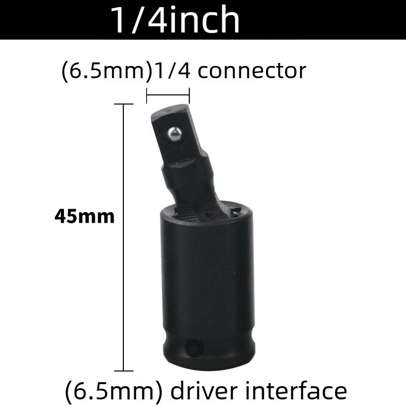 Universal Impact Joint Socket 360 Degree Rotation Wobble Adapter Extension 1/4 3/8 1/2" Swivel Knuckle for Car repair Tools