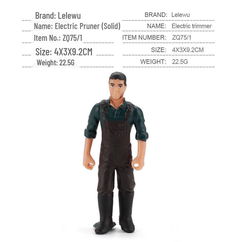 Cross-Border Farm Scene Worker Doll: Female Farmer with Shovel Ornament for Model Landscaping