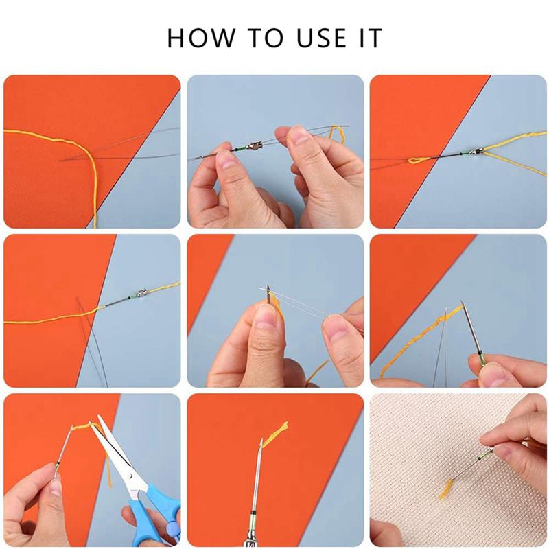 ABFS 22-teiliges Punch Needle Werkzeug-Set Stickerei Stiching Punch Needle & Nadel Einfädler Stickerei Stechen Kreuzstich Werkzeuge