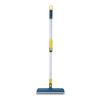 Jesun Long Handle Floor Brush  2 in 1 Bristle Floor Tile Cleaning TPR Squeegee Telescopic Pole Hangable Floor Scrub