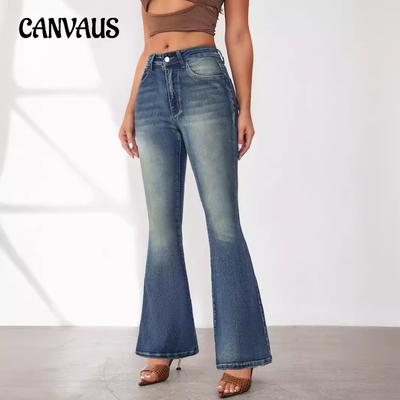 Calça Feminina Vintage Slim Micro Jeans Calça Bordada Stretch Feminina