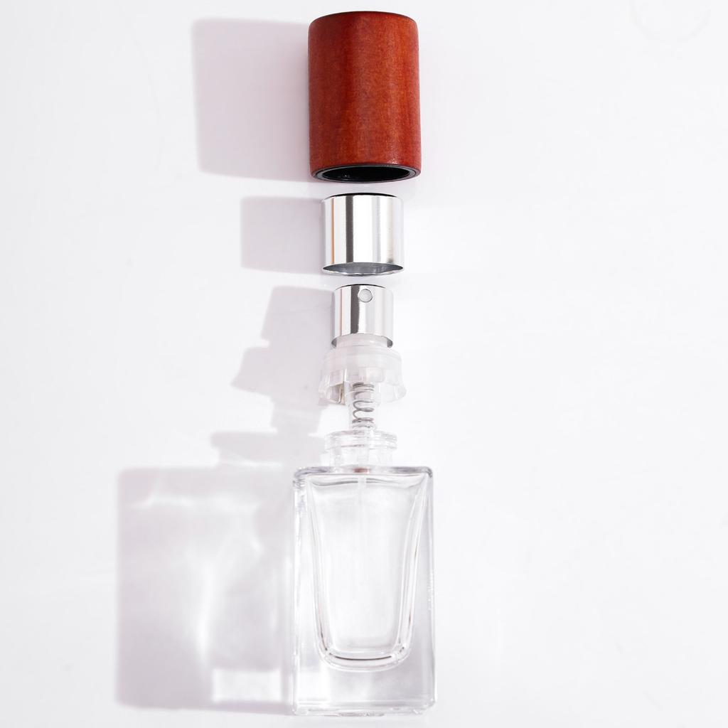 15ml Transparent Glass Perfume Bottle, Empty Spray Atomizer with 15mm Neck, Portable Travel Refillable Sample Container