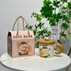 Cute Cute Bear Straw Cup Household Ceramic Water Cup Office Mug with Lid Birthday Gift Souvenir
