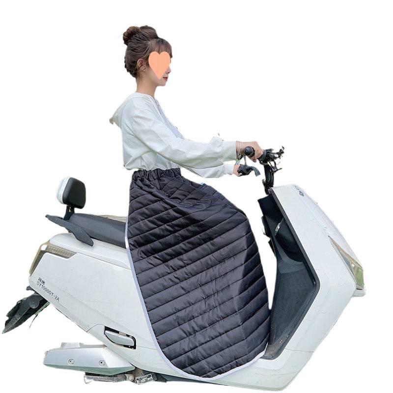 Windproof Winter Warm Fleece-Lined Electric Bicycle Leg Warmer Apron
