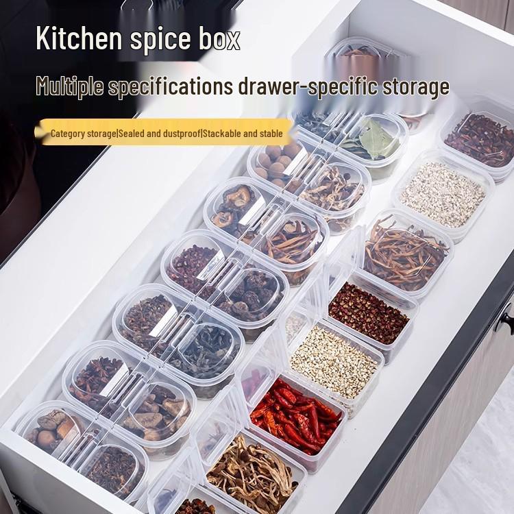 Sichuan Spice Storage Box: Sealed Dispenser for Dried Chili, Peppercorn, Star Anise, Cinnamon