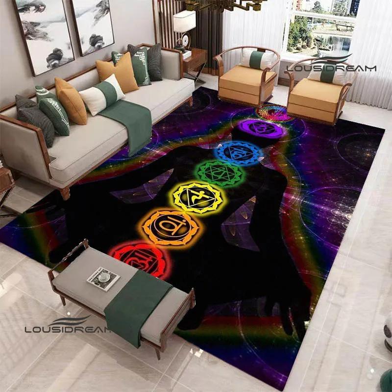 3D Chakra Printed Carpet Non-slip Carpet Door Mat Yoga Mat Bedroom Decoration Area Rug Bedroom Decor Birthday Gift