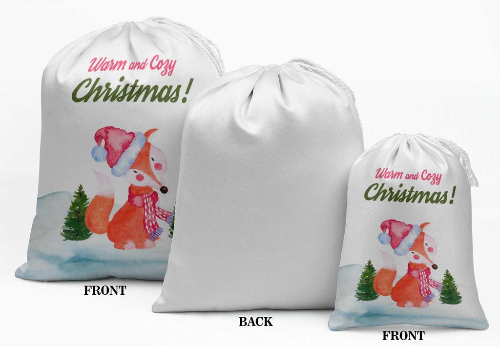 Darling Souvenir Blue House & Tree Christmas Party Supplies Gift Pouches Favor Candy Bags 15