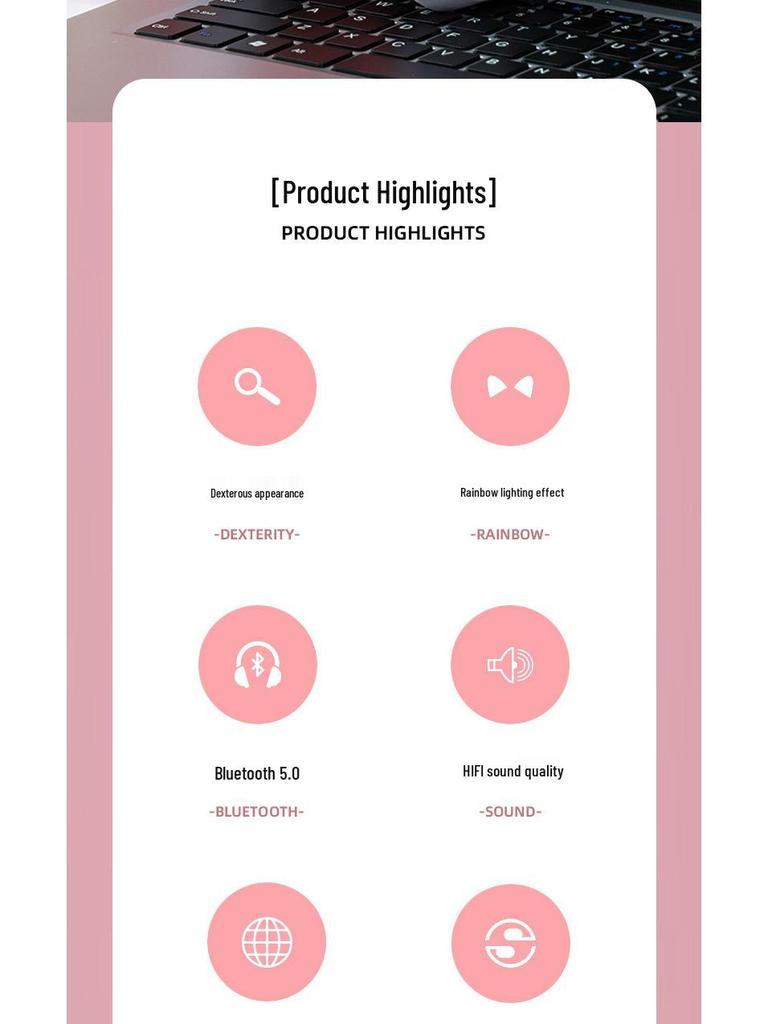 STN-28 Wireless Bluetooth 5.0 Cat Ear Headband Gaming Headset